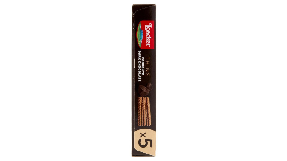 Loacker Thins Dark Chocolate Wafer Con Crema Al Cioccolato Fondente Wafers 37,5gx5