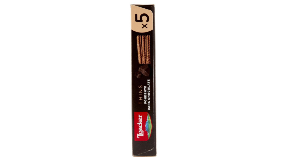 Loacker Thins Dark Chocolate Wafer Con Crema Al Cioccolato Fondente Wafers 37,5gx5
