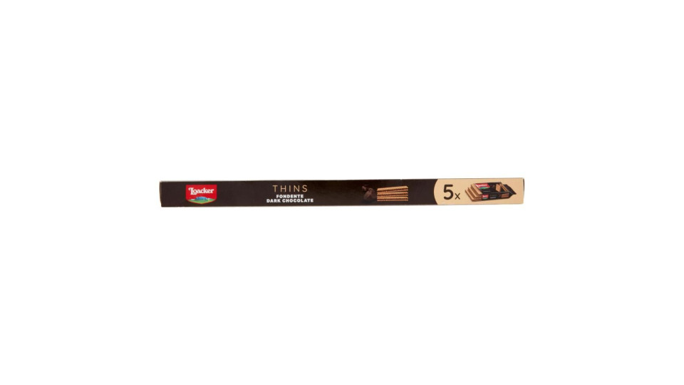 Loacker Thins Dark Chocolate Wafer Con Crema Al Cioccolato Fondente Wafers 37,5gx5
