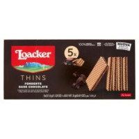 Loacker Thins Dark Chocolate Wafer Con Crema Al Cioccolato Fondente Wafers 37,5gx5