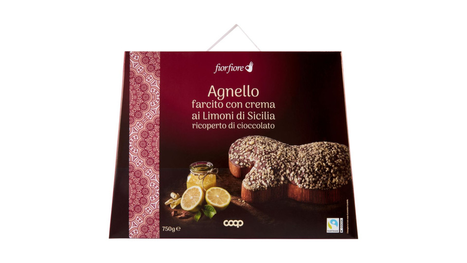 Agnello Farcito Con Crema Ai Limoni Di Sicilia Ricoperto Di Cioccolato 750 G