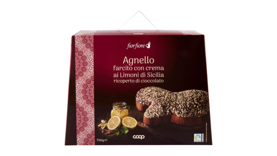 Agnello Farcito Con Crema Ai Limoni Di Sicilia Ricoperto Di Cioccolato 750 G