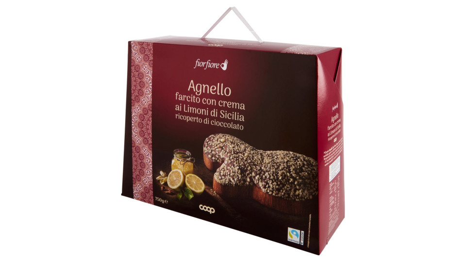 Agnello Farcito Con Crema Ai Limoni Di Sicilia Ricoperto Di Cioccolato 750 G