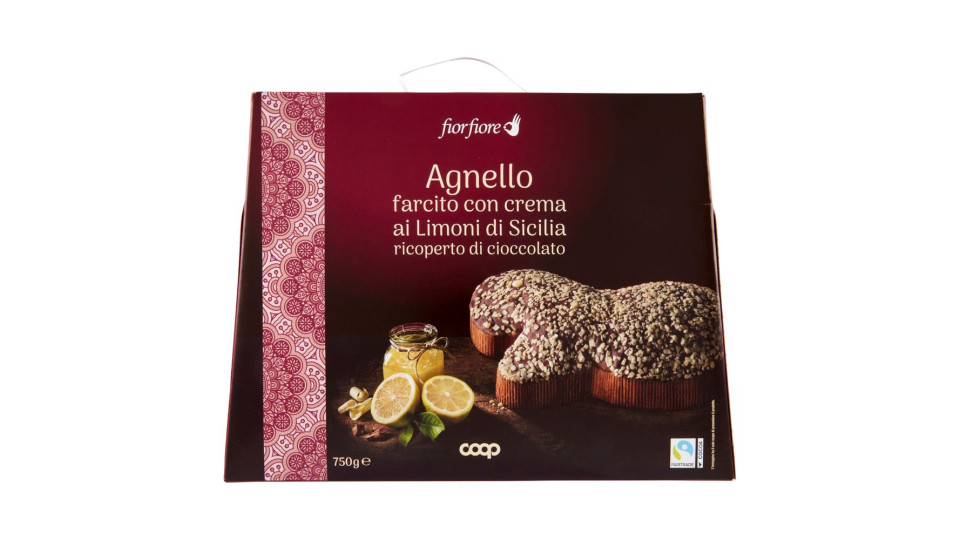 Agnello Farcito Con Crema Ai Limoni Di Sicilia Ricoperto Di Cioccolato 750 G