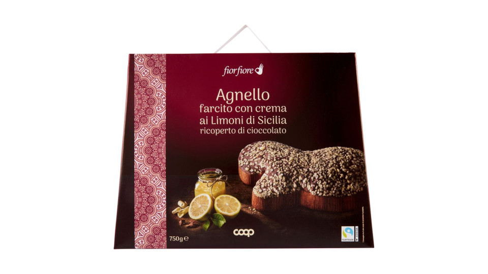 Agnello Farcito Con Crema Ai Limoni Di Sicilia Ricoperto Di Cioccolato 750 G