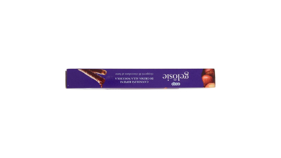 Cannolini Ripieni Di Crema Alla Nocciola Ricoperti Di Cioccolato Al Latte 100 G
