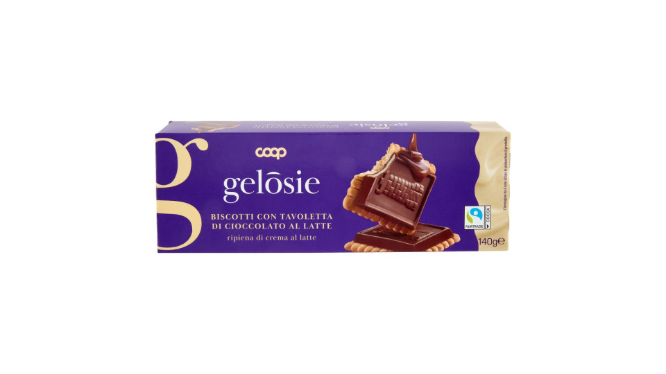 Biscotti Con Tavoletta Di Cioccolato Al Latte Ripiena Di Crema Al Latte 140 G