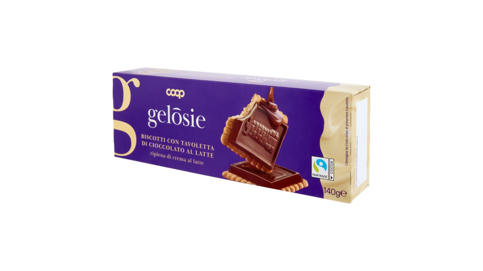 Biscotti Con Tavoletta Di Cioccolato Al Latte Ripiena Di Crema Al Latte 140 G