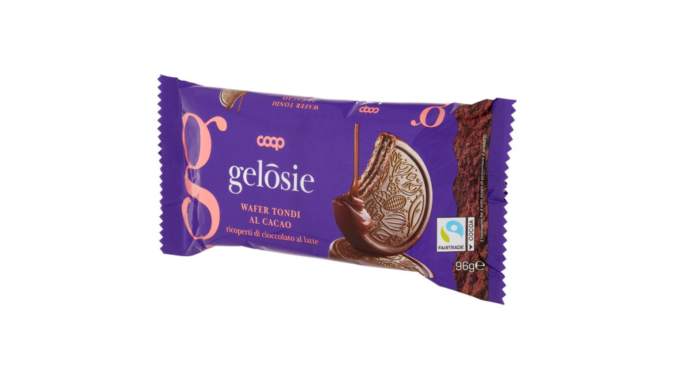 Wafer Tondi Al Cacao Ricoperti Di Cioccolato Al Latte 96 G