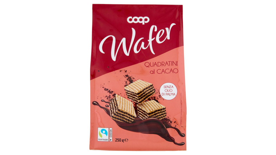 Wafer Quadratini Al Cacao 250 G