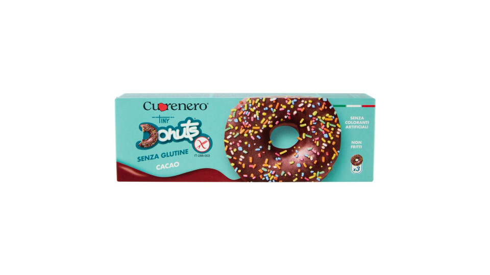 Cuorenero Tiny Donuts Senza Glutine Cacao 3 X 37 G