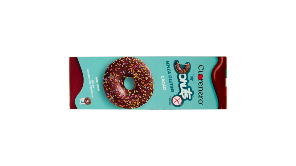 Cuorenero Tiny Donuts Senza Glutine Cacao 3 X 37 G