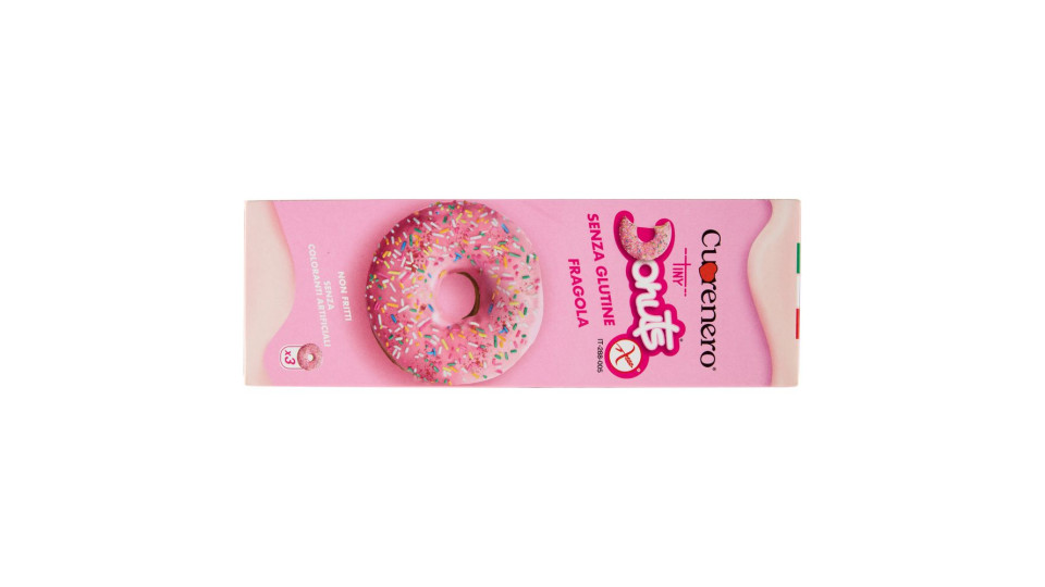 Cuorenero Tiny Donuts Senza Glutine Fragola 3 X 37 G