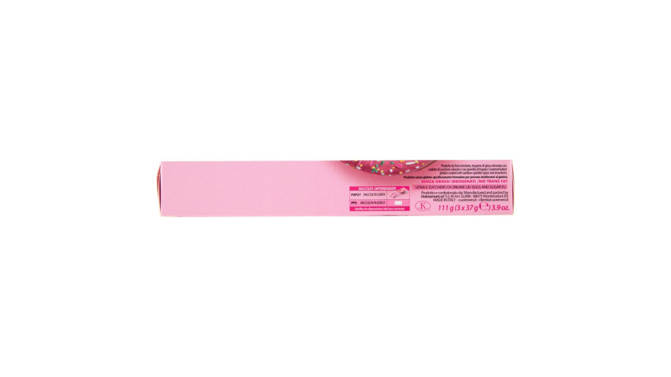 Cuorenero Tiny Donuts Senza Glutine Fragola 3 X 37 G