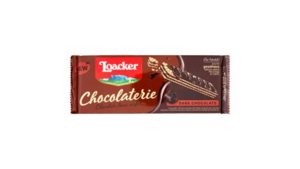 Loacker Chocolaterie Dark Chocolate Wafer Ricoperti E Con Crema Di Cioccolato Fondente Wafers 118g
