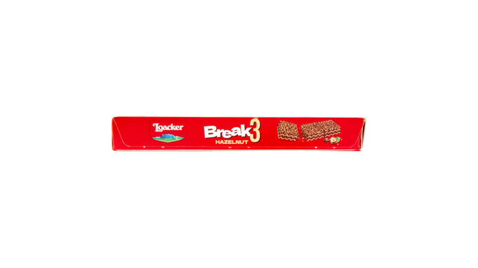 Loacker Break3 Barrette Di Wafer Con Crema Alle Nocciole 100% Italiane 19gx4