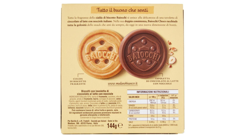 Mulino Bianco Baiocchi Choco 144g