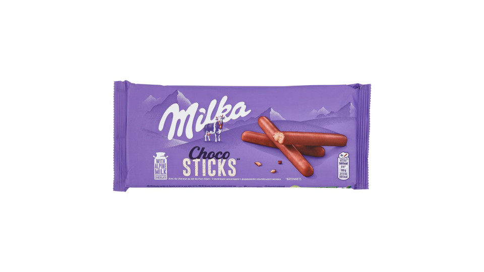 Milka Choco Sticks, Biscotti Sticks Ricoperti Di Cioccolato Al Latte Milka -  112g