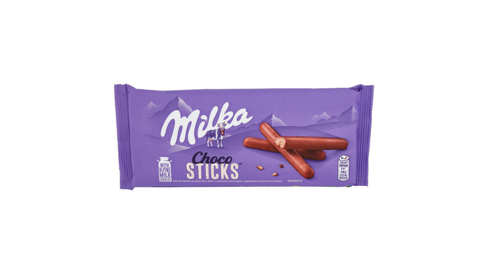 Milka Choco Sticks, Biscotti Sticks Ricoperti Di Cioccolato Al Latte Milka -  112g