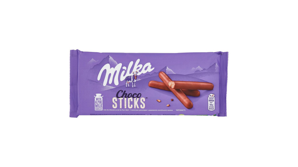 Milka Choco Sticks, Biscotti Sticks Ricoperti Di Cioccolato Al Latte Milka -  112g