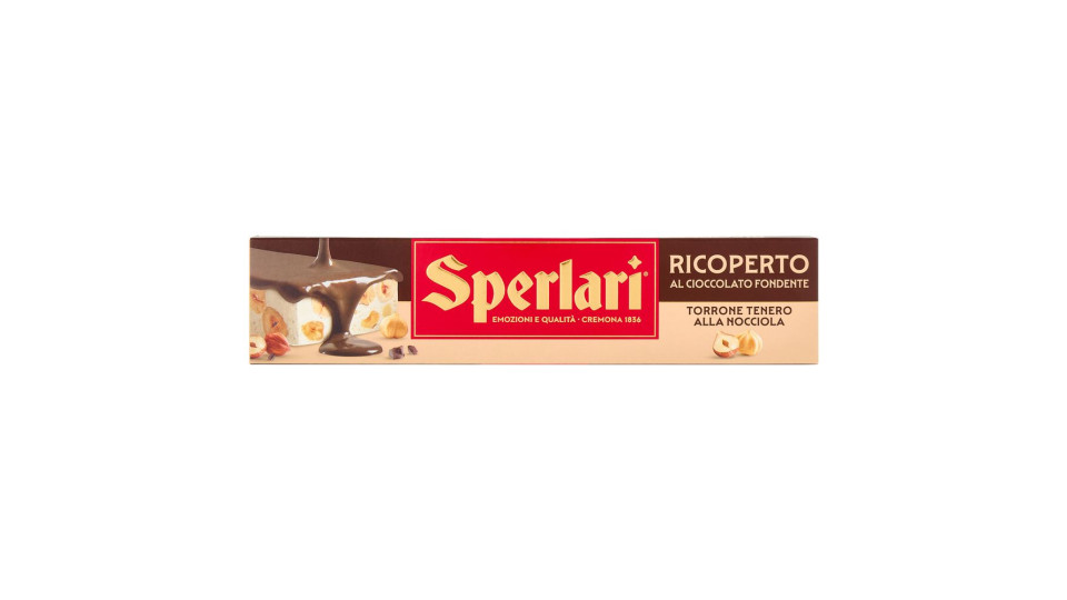 Sperlari Ricoperto Al Cioccolato Fondente Torrone Tenero Alla Nocciola 200 G