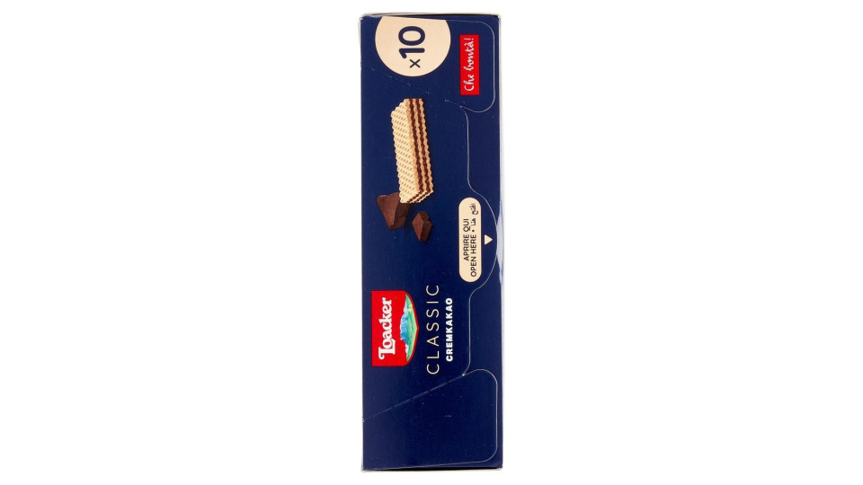 Loacker Wafer Classic Cremkakao Wafers Con Crema Al Cioccolato E Cacao 10 X 45 G