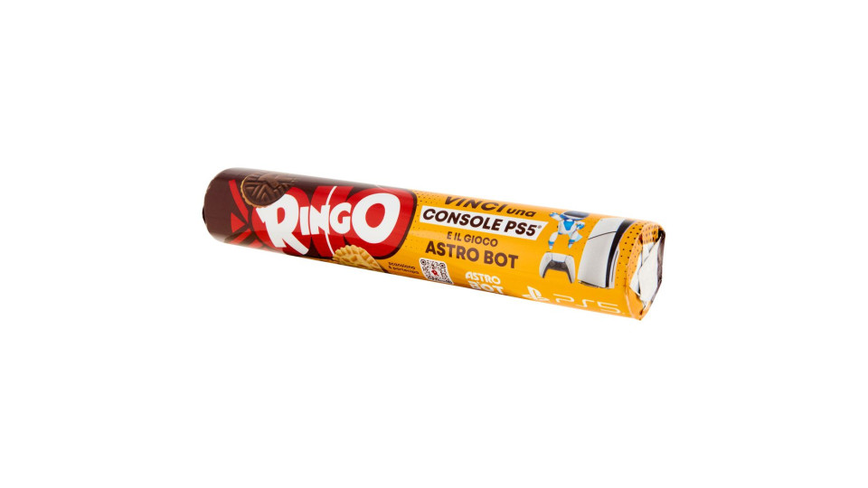 Ringo Cacao Biscotti Farciti Con Crema Cacao Snack Merenda Tubo, 165g