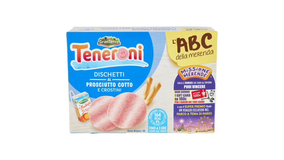 Teneroni L'abc Della Merenda Dischetti Al Prosciutto Cotto E Crostini