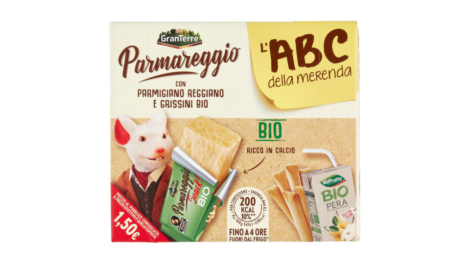 Parmareggio L'abc Della Merenda Con Parmigiano Reggiano E Grissini Bio