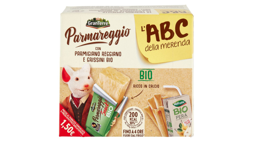 Parmareggio L'abc Della Merenda Con Parmigiano Reggiano E Grissini Bio