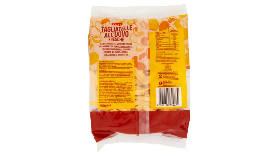 Tagliatelle All'uovo Fresche 250 G