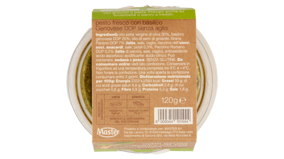 Mamma Emma Pesto Fresco Alla Genovese Senza Aglio 120 G