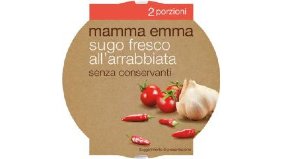 Sugo Fresco All'arrabbiata Mamma Emma 180 G