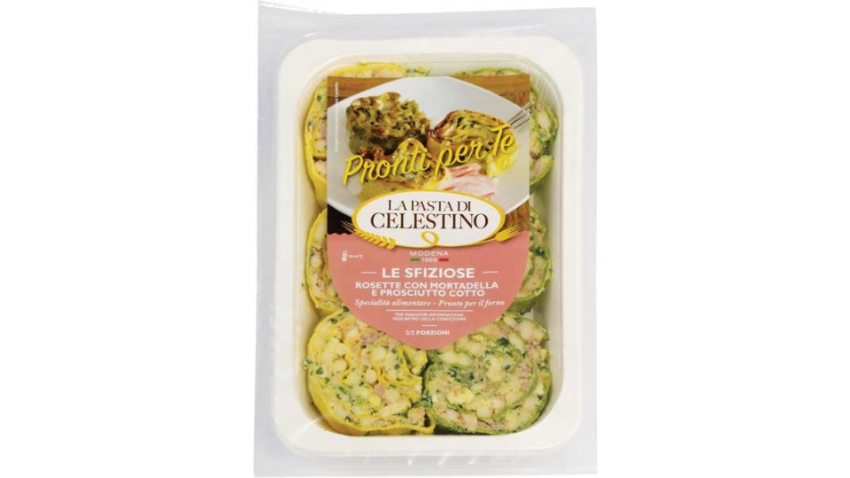 Rosette Con Mortadella E Prosciutto Cotto La Pasta Di Celestino 600 G Ca.