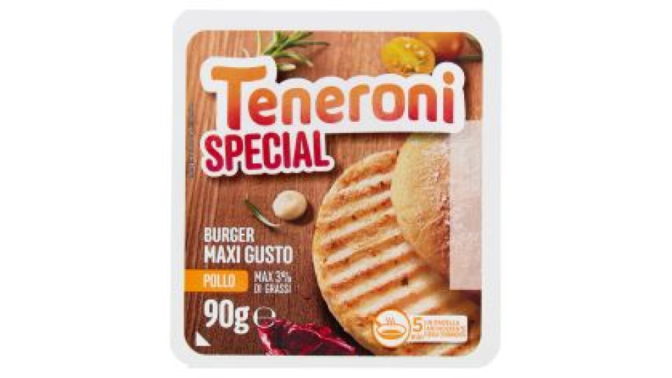 Teneroni Special Burger Maxi Gusto Pollo 90 G