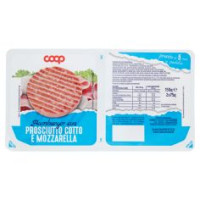 Hamburger Con Prosciutto Cotto E Mozzarella 2 X 75 G