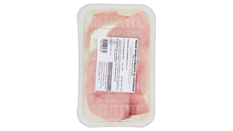 Blueshark Le Ricette Di Monia & Lorena Pesce Spada Marinato Al Naturale 200 G
