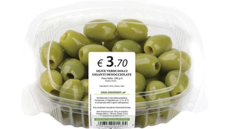 Olive Dolci Verdi Giganti Denocciolate Madama Oliva 200 G