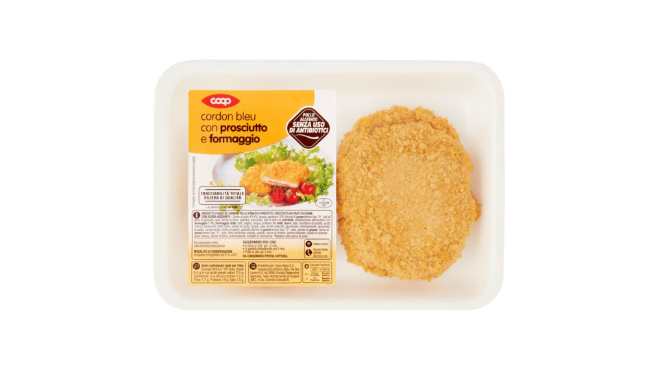 Cordon Bleu Con Prosciutto E Formaggio 0,250 Kg