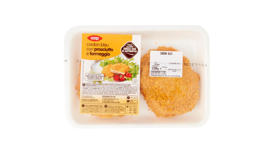 Cordon Bleu Con Prosciutto E Formaggio 0,250 Kg