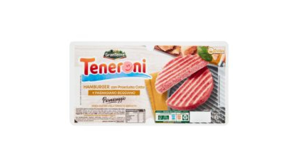 Casa Modena Teneroni Hamburger Con Prosciutto Cotto E Parmigiano Reggiano 2 X 75 G