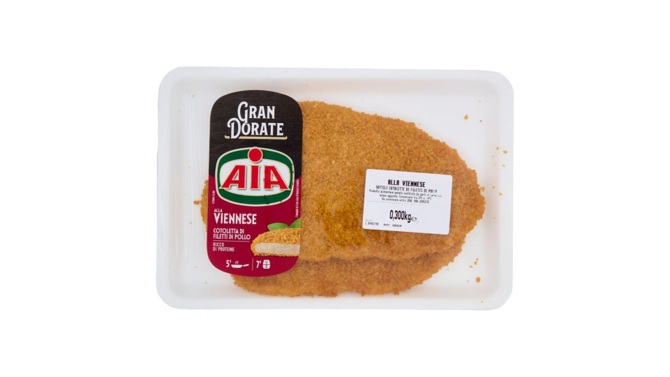 Aia Gran Dorate Alla Viennese Cotoletta Di Filetti Di Pollo 0,300 Kg