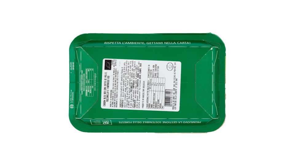 Fileni Bio Cordon Bleu Bio Con Cotto Di Pollo, Mozzarella E Formaggio Bio 0,250 Kg