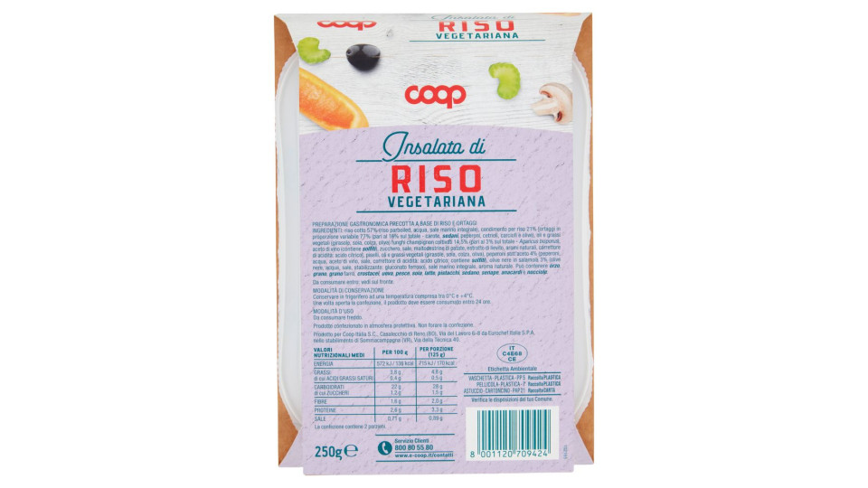 Insalata Di Riso Vegetariana 250 G