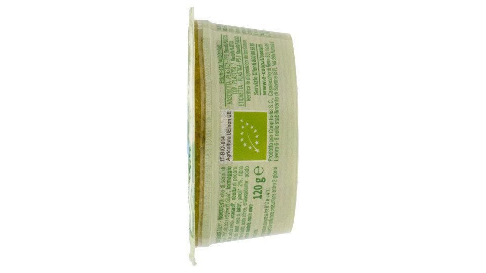 Pesto Alla Genovese Biologico Senza Aglio Con 'basilico Genovese D.o.p.' 120 G