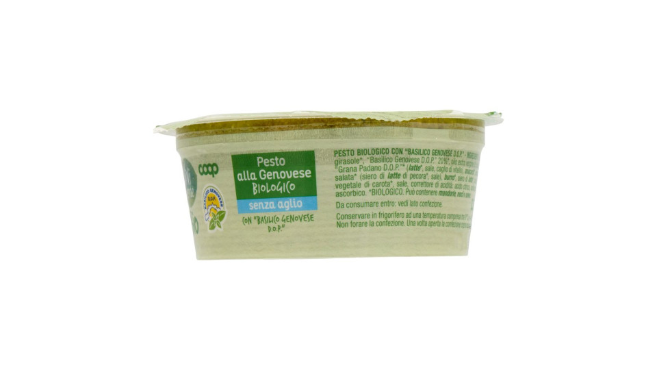Pesto Alla Genovese Biologico Senza Aglio Con 'basilico Genovese D.o.p.' 120 G