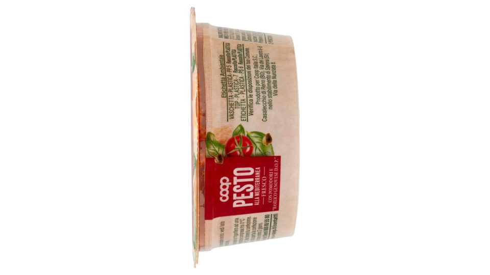 Pesto Alla Mediterranea Fresco Con Pomodori E 'basilico Genovese D.o.p.' 140 G