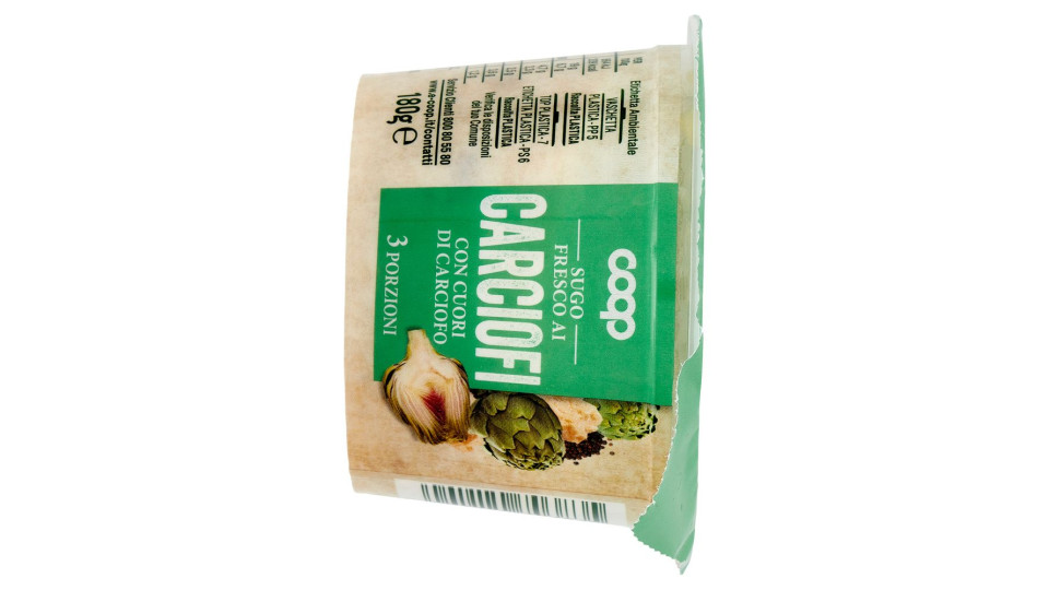 Sugo Fresco Ai Carciofi Con Cuori Di Carciofo 180 G