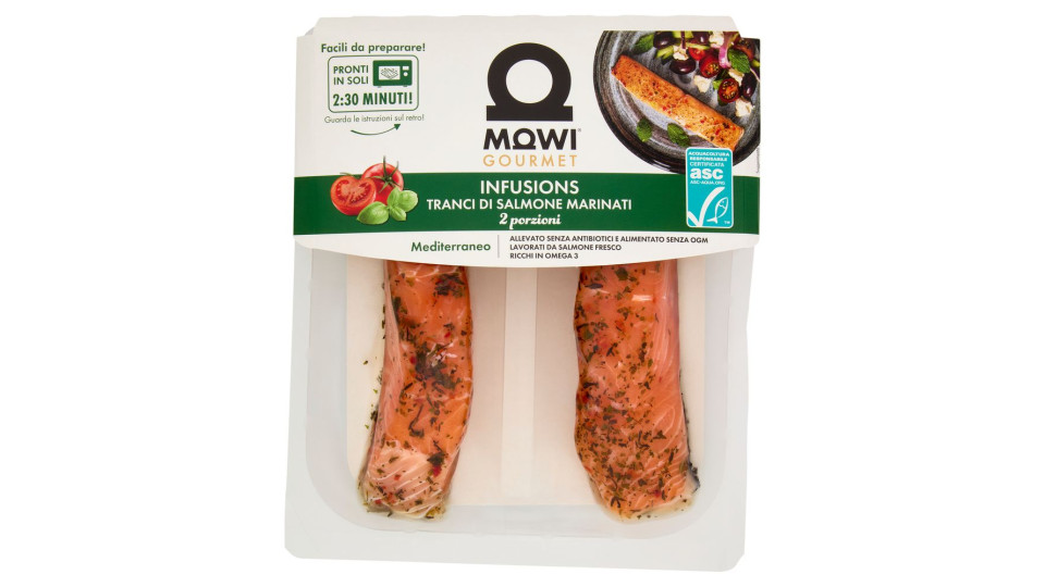 Mowi Gourmet Infusions Tranci Di Salmone Marinati Mediterraneo 2 X 110 G