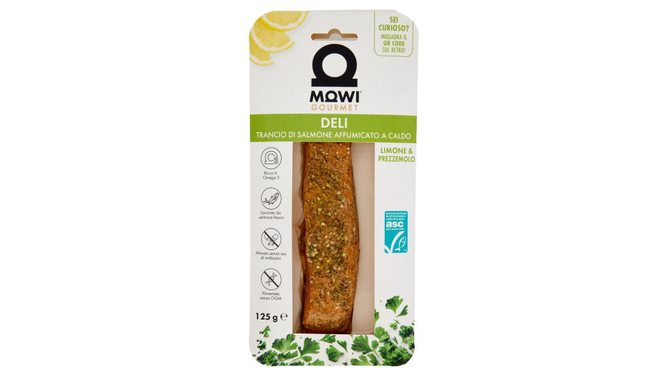 Mowi Gourmet Deli Trancio Di Salmone Affumicato A Caldo Limone & Prezzemolo 125 G